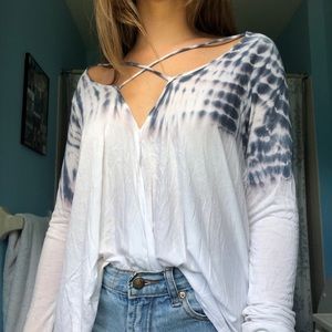 Vintage Havana Blue Tie Dye Top